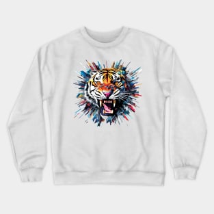 Tiger Animal Freedom World Wildlife Wonder Abstract Crewneck Sweatshirt